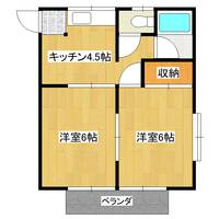栃木県宇都宮市下金井町(アパート)の賃貸物件の間取り