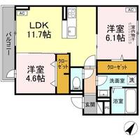 広島県福山市多治米町3(アパート)の賃貸物件の間取り
