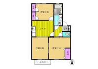 シャトラン駅家A棟の間取り