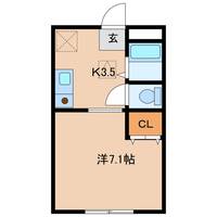 山口県岩国市藤生町1(アパート)の賃貸物件の間取り