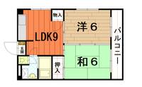 鹿児島県鹿児島市上荒田町(マンション)の賃貸物件の間取り