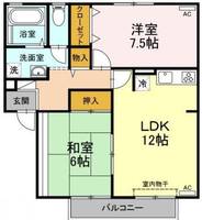 ハイカムール田中 B棟の間取り