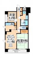 東京都調布市布田1(マンション)の賃貸物件の間取り