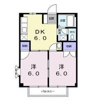 コーポ サンスカイEの間取り