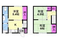大阪府大東市中垣内3(一戸建)の賃貸物件の間取り