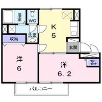 香川県高松市国分寺町新居(アパート)の賃貸物件の間取り