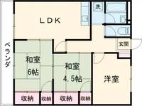 大阪府茨木市真砂1(マンション)の賃貸物件の間取り