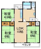 香里三井団地A85棟の間取り