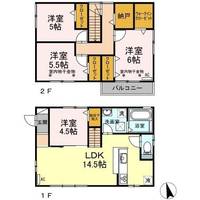 静岡県浜松市中央区曳馬3(一戸建)の賃貸物件の間取り