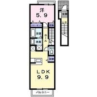 大阪府岸和田市南上町2(アパート)の賃貸物件の間取り
