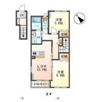 福島県二本松市安達ケ原4(アパート)の賃貸物件の間取り