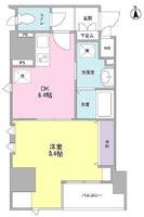 東京都新宿区山吹町(マンション)の賃貸物件の間取り