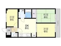 京都府京都市伏見区深草北鍵屋町(マンション)の賃貸物件の間取り