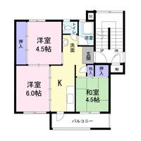 宮城県仙台市宮城野区鶴ケ谷5(マンション)の賃貸物件の間取り
