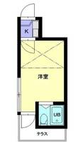 東京都渋谷区幡ヶ谷3(アパート)の賃貸物件の間取り