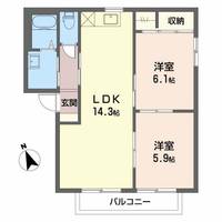 グランデュールかのう Bの間取り