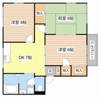滋賀県彦根市大藪町(アパート)の賃貸物件の間取り