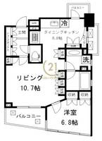 ピアース神楽坂の間取り
