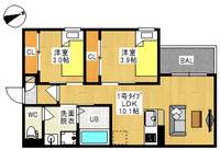 岡山県岡山市南区新保(アパート)の賃貸物件の間取り
