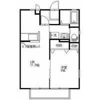 栃木県宇都宮市山本2(アパート)の賃貸物件の間取り