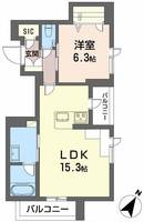 鹿児島県鹿児島市長田町(マンション)の賃貸物件の間取り