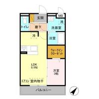 栃木県宇都宮市下岡本町(アパート)の賃貸物件の間取り