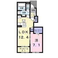 神奈川県相模原市中央区田名(アパート)の賃貸物件の間取り