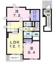 岡山県倉敷市東塚4(アパート)の賃貸物件の間取り