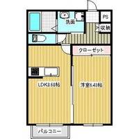 愛知県日進市岩崎町北高上(アパート)の賃貸物件の間取り