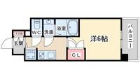 大阪府大阪市北区南扇町(マンション)の賃貸物件の間取り