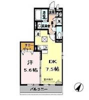 兵庫県三木市緑が丘町西5(アパート)の賃貸物件の間取り