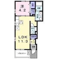 栃木県小山市大字横倉新田(アパート)の賃貸物件の間取り
