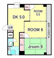 広島県広島市中区大手町5(マンション)の賃貸物件の間取り