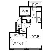 北海道札幌市中央区南六条西9(マンション)の賃貸物件の間取り
