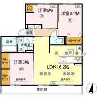 熊本県熊本市中央区平成1(アパート)の賃貸物件の間取り
