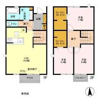 千葉県柏市西町(一戸建)の賃貸物件の間取り