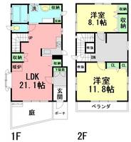 神奈川県伊勢原市石田(一戸建)の賃貸物件の間取り