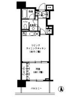 東京都港区芝3(マンション)の賃貸物件の間取り