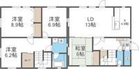 北海道札幌市北区新川西二条3(一戸建)の賃貸物件の間取り