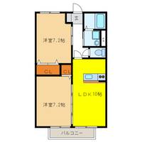 岐阜県岐阜市岩栄町2(アパート)の賃貸物件の間取り