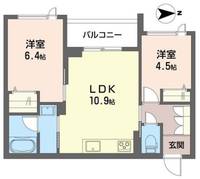 東京都八王子市横山町(マンション)の賃貸物件の間取り