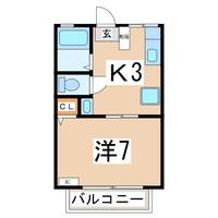 福島県郡山市開成3(アパート)の賃貸物件の間取り