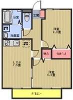 茨城県神栖市深芝南2(アパート)の賃貸物件の間取り