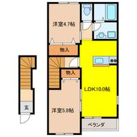 岐阜県大垣市本今5(アパート)の賃貸物件の間取り