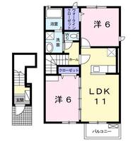 茨城県神栖市大野原中央4(アパート)の賃貸物件の間取り