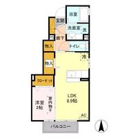 セジュール山口 5番館の間取り