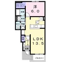 埼玉県東松山市大字上野本(アパート)の賃貸物件の間取り