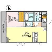 大阪府堺市北区百舌鳥赤畑町4(アパート)の賃貸物件の間取り