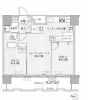 東京都品川区南品川5(マンション)の賃貸物件の間取り