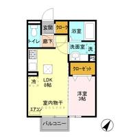 群馬県前橋市箱田町(アパート)の賃貸物件の間取り